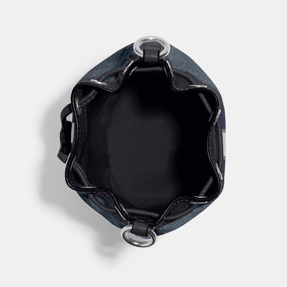 NWT Coach Outlet Mini Dempsey Bucket Bag In Signature Jacquard - Picture 3 of 6